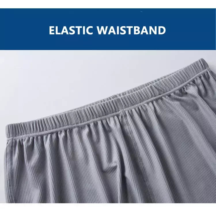 Verão pijamas masculinos terno fino gelo casa roupas traceless manga curta shorts em torno do pescoço casual roupas de verão