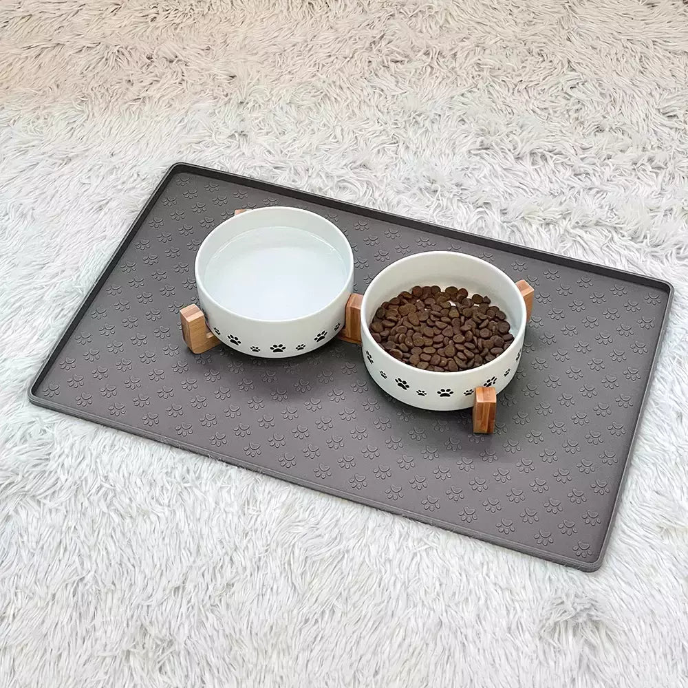 Pet placemat gato comida tigela esteira de alimentação do cão gato cão beber alimentação placemat silicone impermeável antiderrapante pet alimentador esteiras