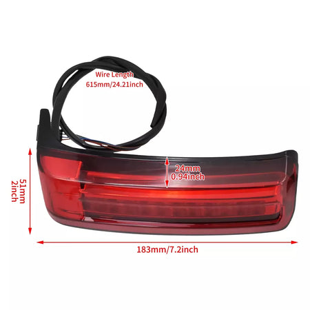 Alforje led para motocicleta, lâmpada de giro, luzes de freio para harley touring road king 97-2022 electra street glide cvo limitado