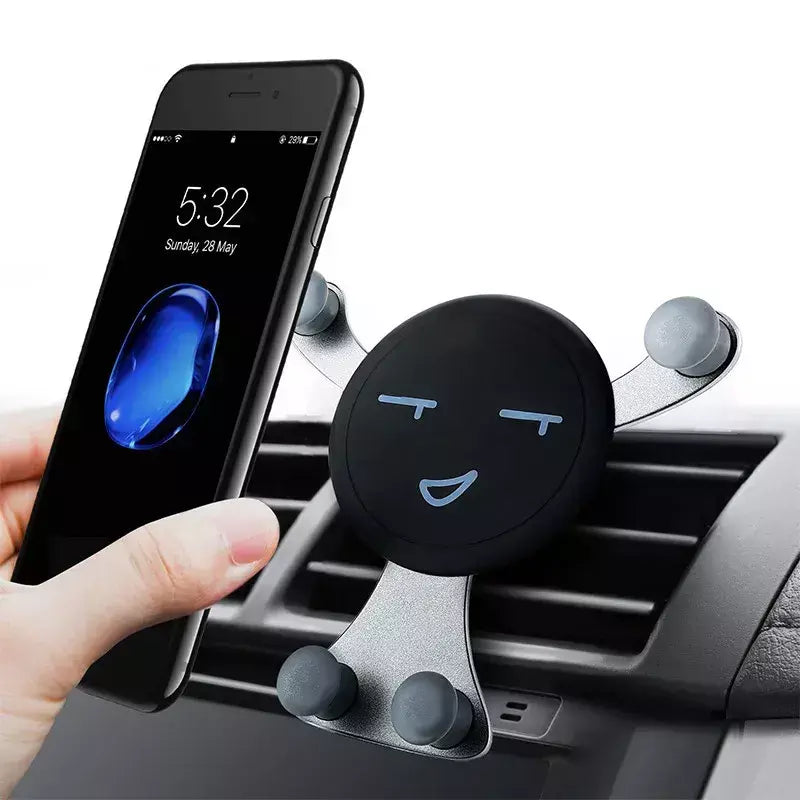 Suporte de telefone para carro por gravidade, clipe de ventilação de ar, suporte para smartphone, gps, para iphone, huawei, samsung, xiaomi, suporte universal para carro