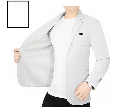 Blazers de negócios finos e respiráveis masculinos, casacos casuais, jaquetas de secagem rápida masculinas, alta qualidade, 4XL, verão, novo