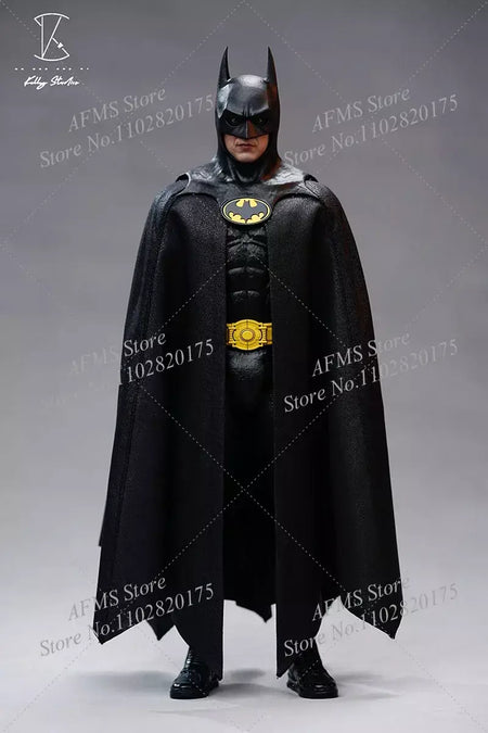Kelly Studio 1/6 Homens Soldado Manto Versão Clássica Keaton Batman Capa Preta Fit 12 Polegada Hottoys Action Figure Modelo Brinquedos