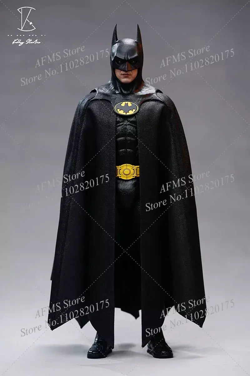 Kelly Studio 1/6 Homens Soldado Manto Versão Clássica Keaton Batman Capa Preta Fit 12 Polegada Hottoys Action Figure Modelo Brinquedos