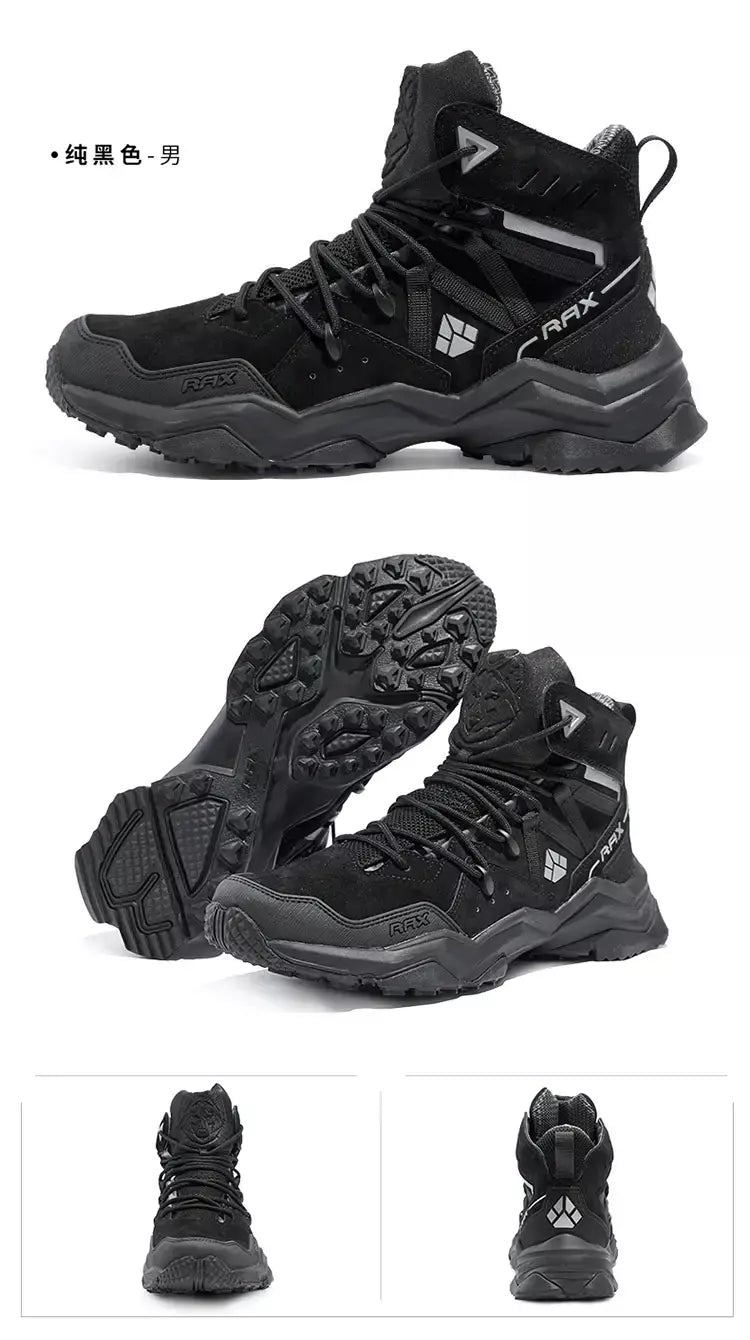 Rax à prova dwaterproof água caminhadas sapatos homens inverno ao ar livre tênis para homens botas de neve de pelúcia montanha botas de neve turismo ao ar livre sapato de corrida