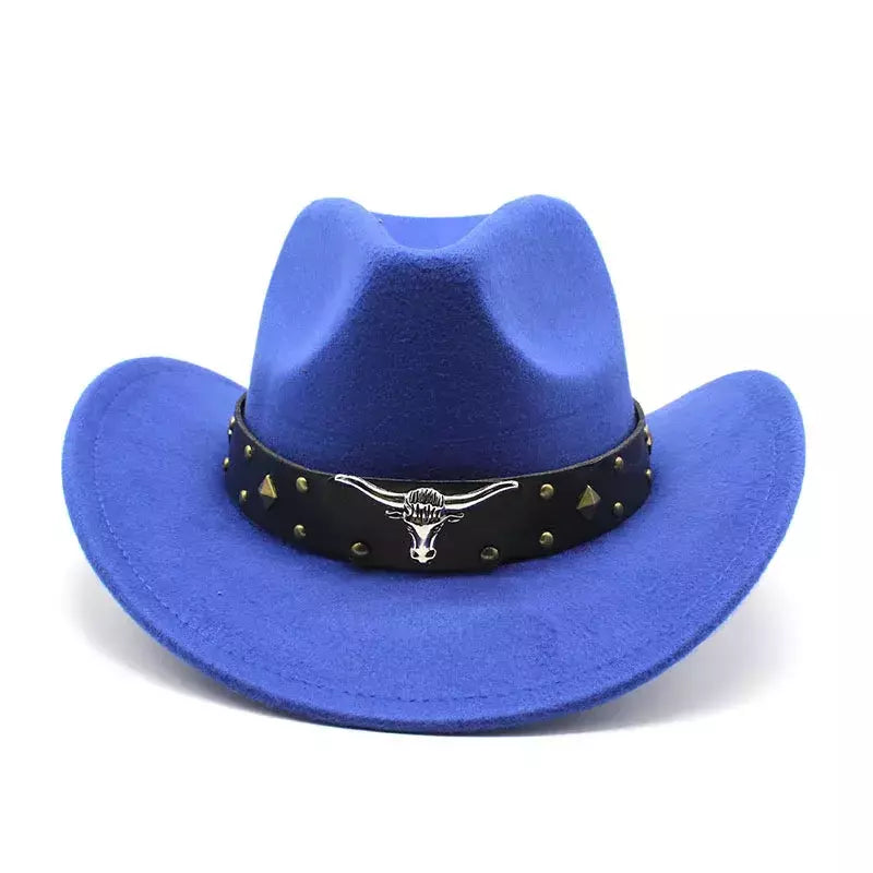 Mulheres e Homens Lã Ocidental Chapéu de Cowboy, Cavalheiro Senhora Jazz Cloche Sombrero Bonés, Tamanho Grande, Inverno, Outono, Novo, 2