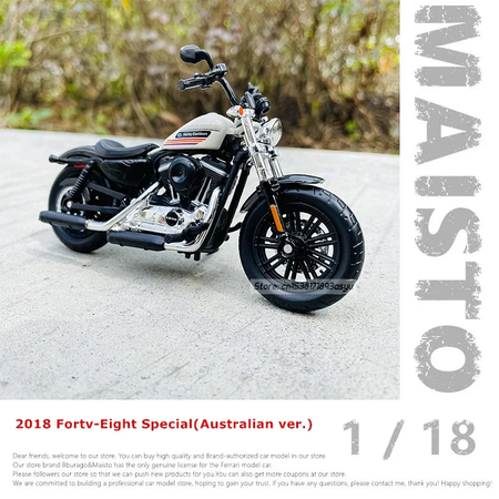 Maisto 1:18 Harley-Davidson 2018 Quarenta e Oito Especial Auseraliou Ver Modelo de carro de motocicleta em liga Vários estilos para escolher