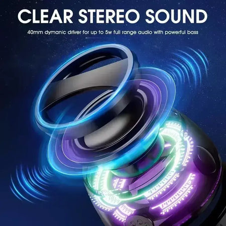 Vikefon portátil mini alto-falante bluetooth g200 rgb iluminação alto-falante magnético bt5.3 mini caixa de som 7 horas reprodução suporte do telefone