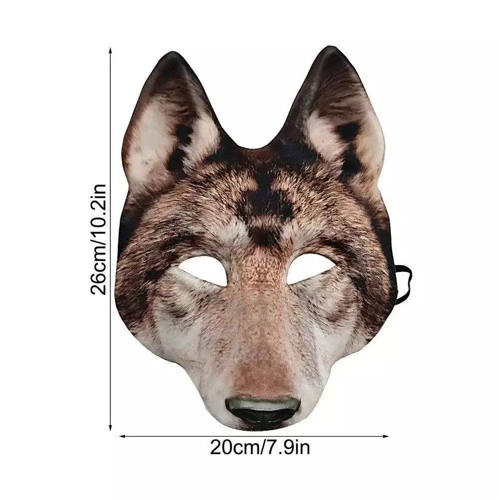 Halloween páscoa lobo máscara assustador animal moda máscara cosplay traje acessórios realista máscara de cabeça para adultos