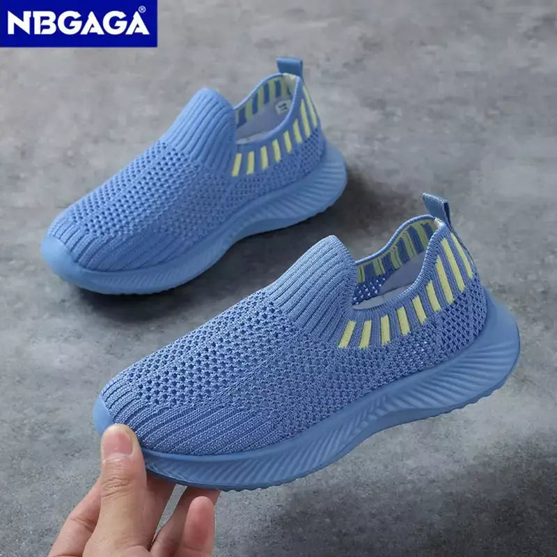Crianças meninos sapatos casuais leves sola macia respirável crianças meninas esportes andando tênis antiderrapante