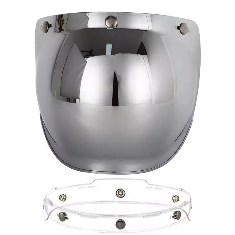 Capacete de motocicleta bolha escudo viseira anti-nevoeiro proteção uv lente hd para capacete retro rosto aberto meio capacete bolha óculos lente