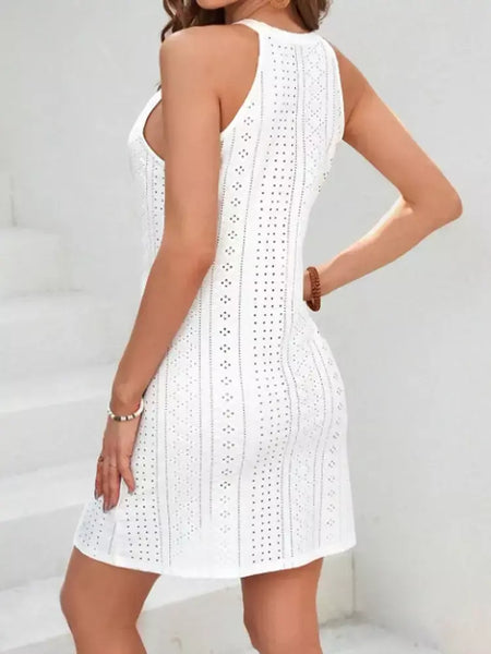 Senhoras primavera verão renda emenda em torno do pescoço pendurado vestido elegante estilo feminino casual conforto ajuste