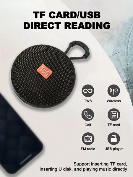 Tg352 alto-falante bluetooth portátil à prova d'água, suporte para chamada gratuita/cartão tf/usb, presentes para festa de natal, estéreo com tws