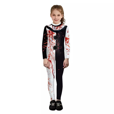 My Secret Art The Clown Cosplay Costume para meninos e meninas, Terrifier 3, Halloween Party Dress, Superhero Costume, Zero Bodysuits