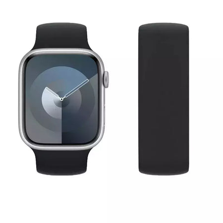 Silicone Solo Loop Band para Apple Watch, Belt Bracelet Strap, iWatch Series 9, 8, 7, 6, SE, Ultra 2, 40mm, 44mm, 45mm, 41mm, 49 milímetros, 38 milímetros, 42 milímetros