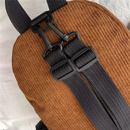 Mini mochila feminina, mochila escolar de veludo simples pequena, grande capacidade, mochila feminina durável, monocromática, casual, viajando, moda