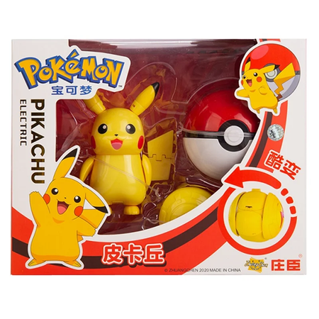 Sobre pokemon anime figura charizard pikachu gyados bolso monstro figura pokeball ação deformação brinquedo modelo crianças presente