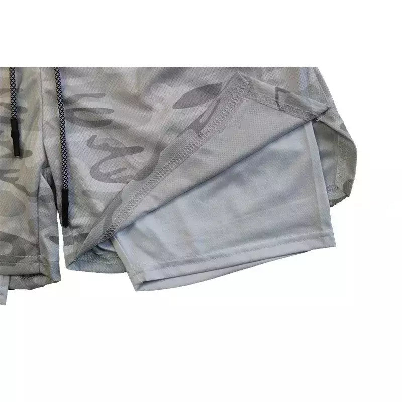 Masculino Anime 2 em 1 Calções Esportivos, Calções de Compressão Atlético Calças de Treino Fitness Running Sportwear, Desempenho Ginásio