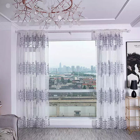 Tule Floral em Cortinas Puras, Tratamento Janela, Painel Persianas, Sala de estar, Quarto, Cozinha, Sombra, Roxo, Peônia