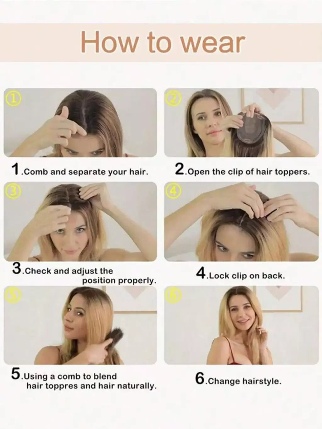 Toppers de cabelo ondulado de 22 polegadas para mulheres toppers peças de cabelo para mulheres com desbaste cabelo ombre destaque peruca sintética clipe no cabelo