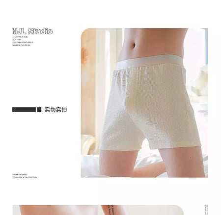 100% algodão macio solto respirável roupa interior masculina moda panda impressão sólida malha pj calças cintura alta elástica pijamas boxers