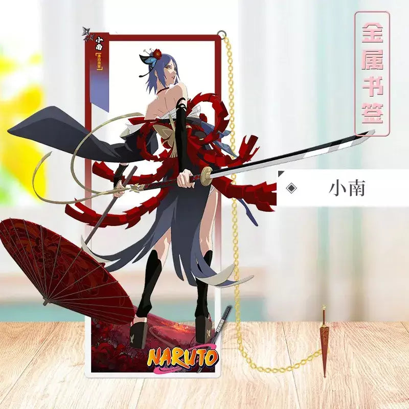 Naruto anime japonês periféricos metal artesanato marcador ornamentos de mesa colecionáveis presente de aniversário criativo para namorado menino brinquedo