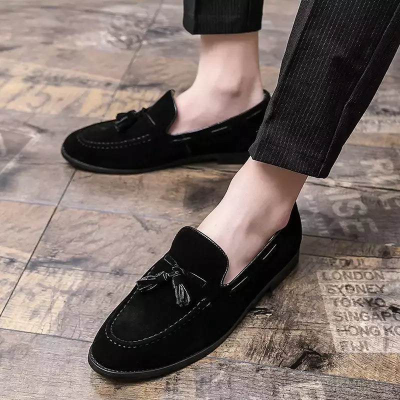 Mocassim preto masculino, mocassim de pedal único, sapato de vestido de negócios marrom, vestido de noiva italiano, tamanho 38-48, novo