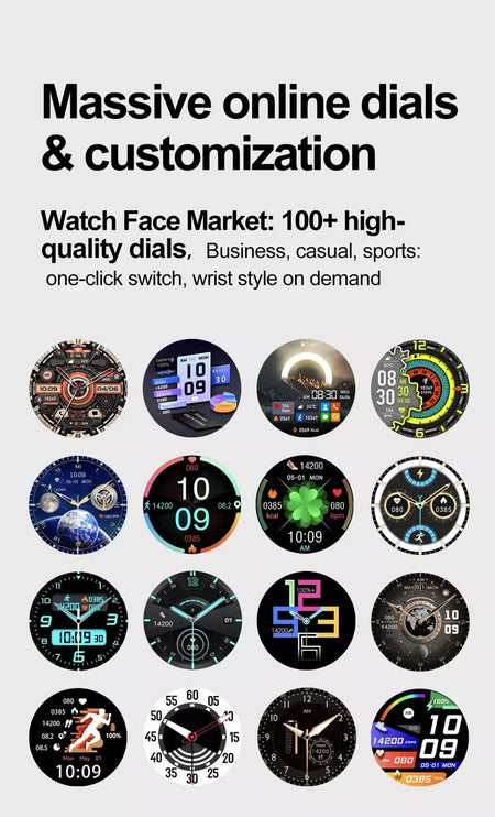 Novo relógio inteligente masculino tela de toque completa bússola bluetooth chamada lanterna esportes atividade fitness freqüência cardíaca à prova dwaterproof água smartwatch