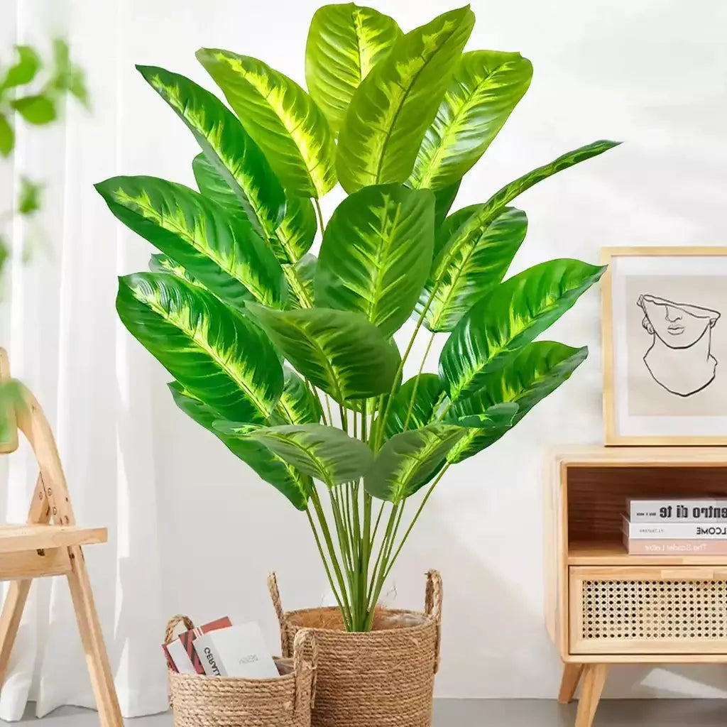 65-125cm/47.2in grande palmeira tropical falso banana planta folhas toque real strelitzia reginae planta de plástico para casa jardim