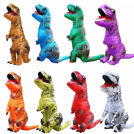 Adulto crianças t-rex dinossauro trajes infláveis purim halloween natal mascote anime festa cosplay traje vestido ternos extravagantes