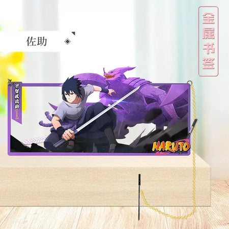 Naruto anime japonês periféricos metal artesanato marcador ornamentos de mesa colecionáveis presente de aniversário criativo para namorado menino brinquedo