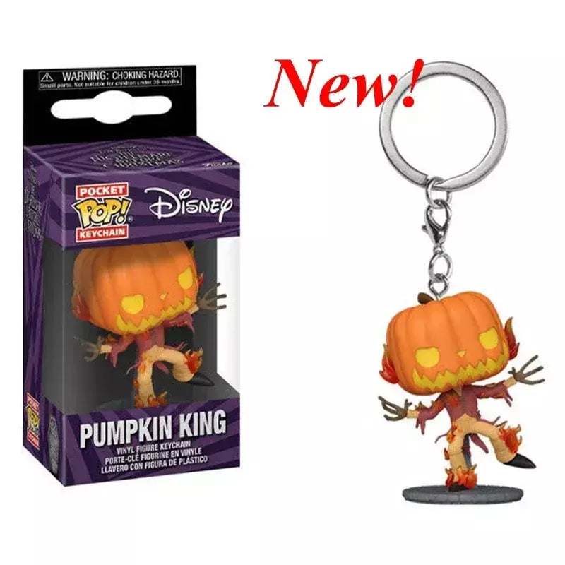 Novos chaveiros funko disney demona princesa bella ariel alice anna elsa bell jack sally ponto figura de ação brinquedos ornamentos