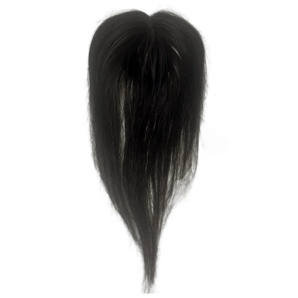 Nenhum clipes de cabelo humano franja francesa gancho e laço pasta mágica toppers para mulheres fácil de usar adesivos de costura remendos de cabelo extensão