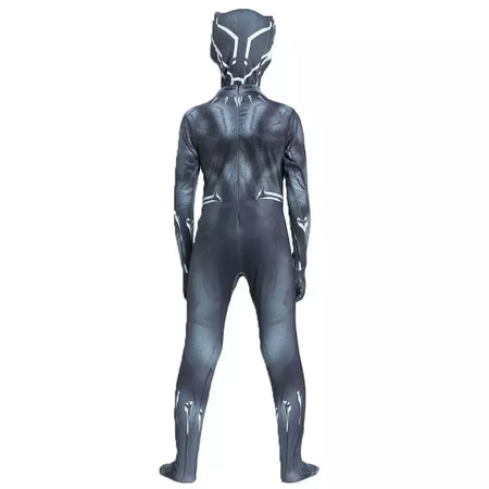Meninos pantera negra collants super-herói filme personagem cosplay justiça herói máscara conjunto halloween vestir-se crianças fantasia traje