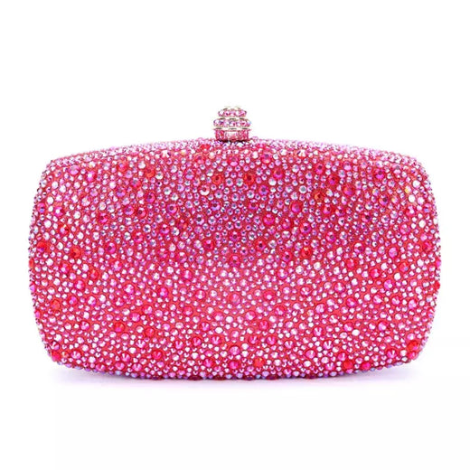 Bolsa noite strass para mulheres, bolsas de casamento, corrente de cristal, ouro, prata, pedras da noite, marrom, verde, pedras azuis