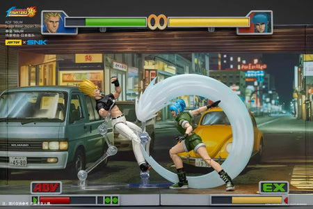 Joyotoy original rei dos lutadores 98um figura de ação kof 98um ikari guerreiros equipe herói 1/18 jogo estatueta modelo brinquedos personalizados