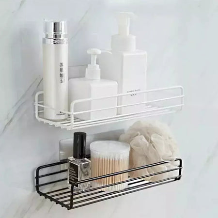 Prateleira De Banheiro De Parede, Prateleiras De Armazenamento De Canto, Suporte Do Shampoo, Rack Cosmético, Cesta De Dreno De Chuveiro De Ferro, Organizador Do Banheiro