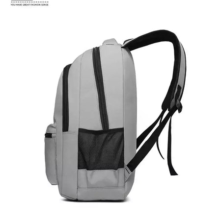 Mochila de carregamento USB impermeável para homens, sacos traseiros do escritório do negócio, mochila para laptop casual, mochilas escolares masculinas, 15,6";;VERDADEIRO;;"CINZA