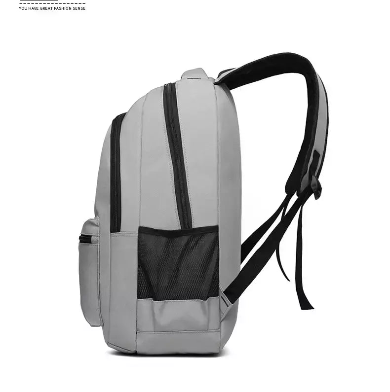 Mochila de carregamento USB impermeável para homens, sacos traseiros do escritório do negócio, mochila para laptop casual, mochilas escolares masculinas, 15,6";;VERDADEIRO;;"CINZA