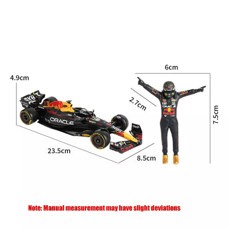 Bburago-Modelo de carro Red Bull Racing, 1:24, 2023, F1, RB19 + boneca vencedora, 1 # Verstappen, 11 # Perez, Fórmula Um, Modelo Super Toy Car