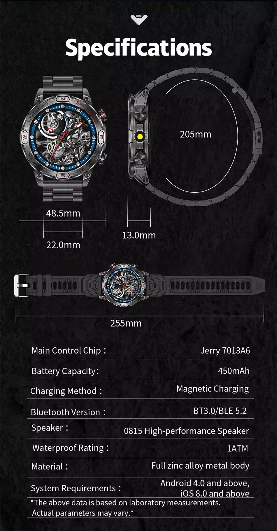 Xiaomi amoled relógio inteligente masculino 450 mah bateria rastreador de fitness ip68 à prova dip68 água bluetooth chamada smartwatch para xiaomi