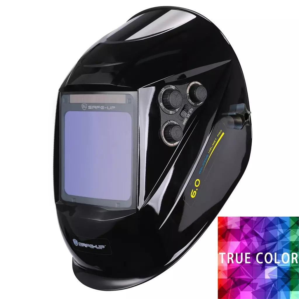 Máscara de soldagem 1/1/1/1,1/1/1/2 capacete de soldagem com escurecimento automático 100x97mm,100x60mm visão grande cor verdadeira 4 sensores para máquina de soldador mig mag mma