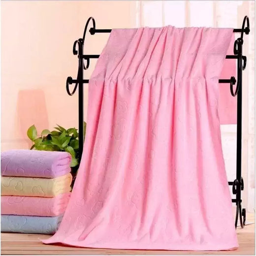 Toalha gravada do banho do urso de Microfiber, absorvente engrossado, macio, fontes do agregado familiar, 70*140