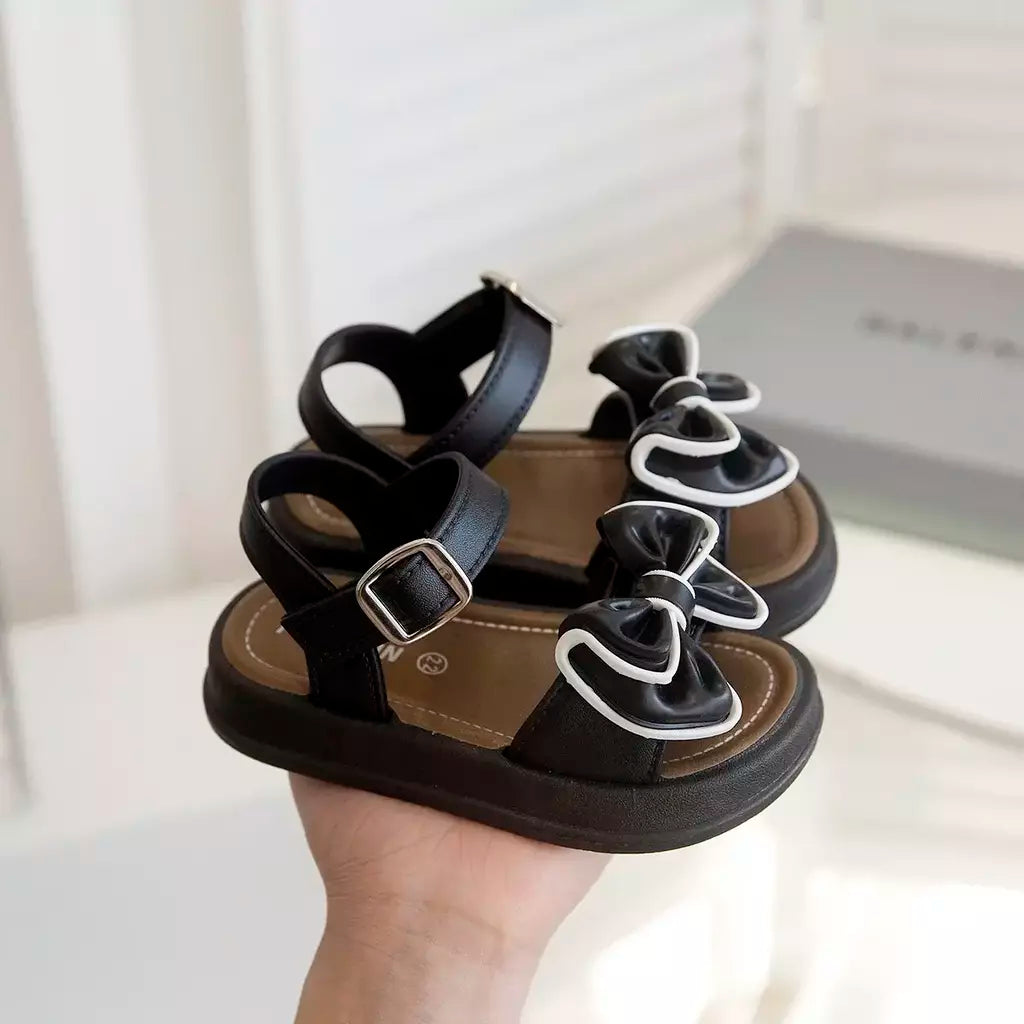 Meninas princesa sandálias de verão crianças verão sapatos de praia sapatos de dedo do pé aberto moda bowknot casual meninas sandálias sapatos de verão