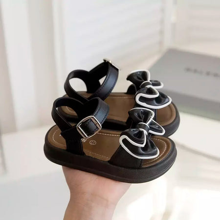 Meninas princesa sandálias de verão crianças verão sapatos de praia sapatos de dedo do pé aberto moda bowknot casual meninas sandálias sapatos de verão