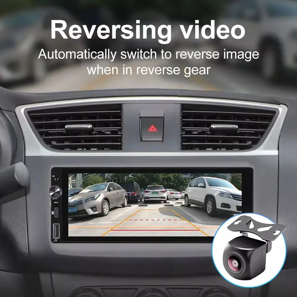 Lehx 6.9 Polegada 1din universal mp5 rádio do carro suporte sem fio carplay android auto aux ips tela de toque reprodutor vídeo multimídia