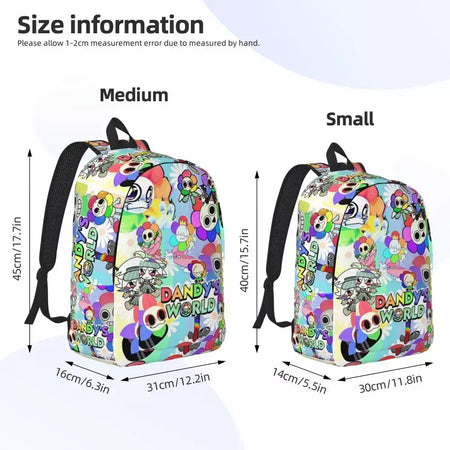 Mochila fofa Dandys World para homens e mulheres, legal, estudante, trabalho, mochila, jogo, laptop, bolsa de ombro ao ar livre