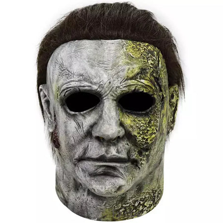 Máscara de látex masculina Michael Myers, rosto cheio, rímel, Rave Cosplay, filmes, brinquedos complicados, terror, fantasias extravagantes, máscara de terror