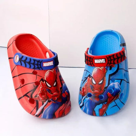 Disney chinelos infantis verão meninos spiderman chinelo antiderrapante buraco crianças sapatos de praia fundo macio criança casa chinelo