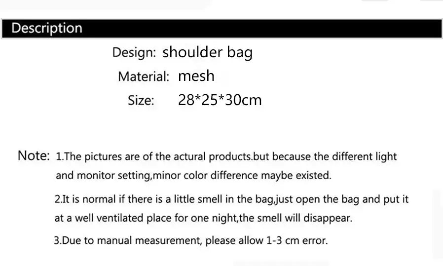 Bolsa de malha de grande capacidade feminina, pacote viagem praia, bolsa de ombro única, bolsa feminina, design Hollow Out, moda