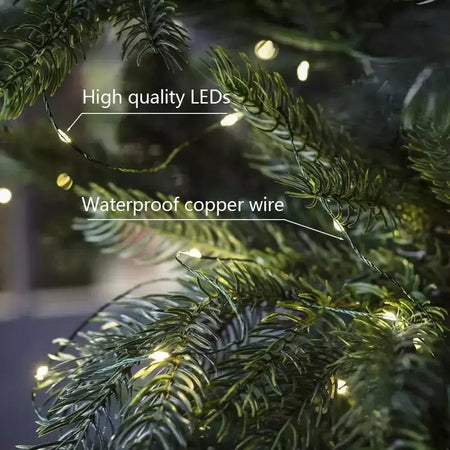 Impermeável Fairy String Lights com controle remoto, guirlanda de Natal, decoração ao ar livre, árvore, rua, casamento, festa, 1pc, 500 LED, 1000LED